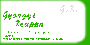 gyorgyi kruppa business card